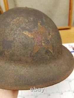 WW1 2nd Division Painted Helmet Indian Division Out Of The Woodwork Rare Salty
