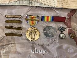 WW1 30s US Navy grouping contiuous service, Good Conduct Medal Bar USS Moody
