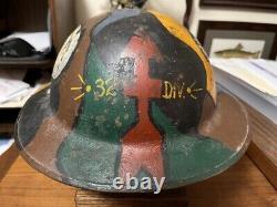 WW1 32nd Division Trench Art Helmet