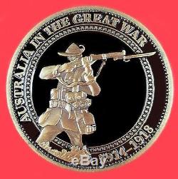 WW1 ANZAC CENTENARY OF GALLIPOLI SOLDIER MEDALLION COIN MEDAL