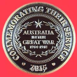 WW1 ANZAC CENTENARY OF GALLIPOLI SOLDIER MEDALLION COIN MEDAL