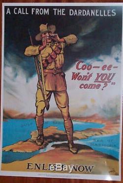 WW1 AUSSIE RECRUITING POSTER COO-EE A3 SIZE