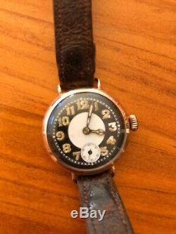 WW1 AUSTRALIAN OFFICERS 9ct ROSE GOLD TRENCH WATCH WORKING