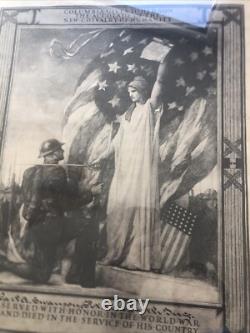 WW1 Accolade of the New Chivalry Certificate Columbia Gives to Her Son Preframed