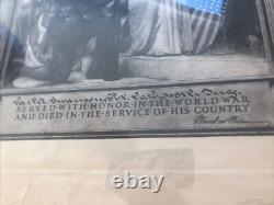 WW1 Accolade of the New Chivalry Certificate Columbia Gives to Her Son Preframed