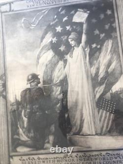 WW1 Accolade of the New Chivalry Certificate Columbia Gives to Her Son Preframed