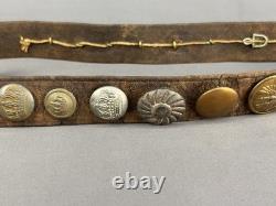 WW1 Allied Soldier Hate Belt Trench Art, With 26 Pins (German, US, English, +)