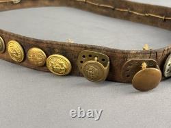 WW1 Allied Soldier Hate Belt Trench Art, With 26 Pins (German, US, English, +)