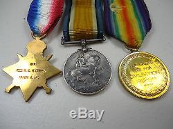 WW1 Australian Medals Trio, 917 Pte S. C. HUDSON 17 Bn AIF ANZAC KIA Gallipoli