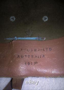 WW1 Australian Slouch Hat. Dated 1917. 5th Light Horse Feild Artillery. Original
