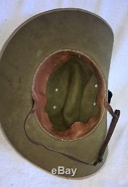 WW1 Australian Slouch Hat. Dated 1917. 5th Light Horse Feild Artillery. Original