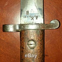 WW1 BRITISH 1903 PATTERN Bayonet & Scabbard P1888 Blade ENFIELD
