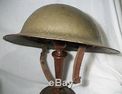 Ww1 British Army Helmet. Complete With Label 100% Original Excellent Condition