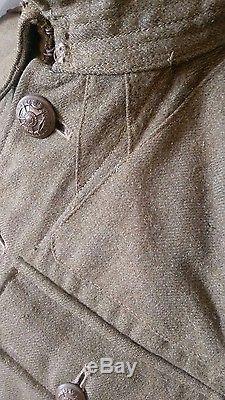 WW1 BRITISH ARMY SERVICE DRESS JACKET AND CAP. 34 DIV 1/4th ROYAL SUSSEX