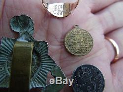 Ww1 British Casualty Medal Group Plaque Scroll Hamerton Hunts Gold Ring & More