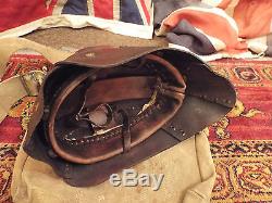 Ww1 British Tank Crew Rare Leather 1916 Somme Tankers Helmet