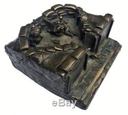 WW1 British Machine Gun Corps Nest Cold Cast Bronze Military Statue Sculpture