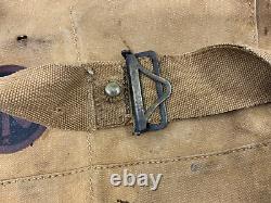 WW1 British Made US AEF Used Gas Mask Bag with 27th Infantry Div Painted Symbol