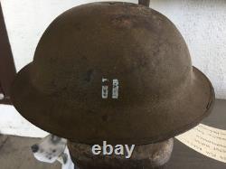 WW1 British Unit Marked Machine Gunners Helmet