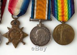 WW1 CEF CANADIAN 5 MEDAL GROUP BOER WAR 6-Clasp QSA & INDIA SERVICE to C. F. A