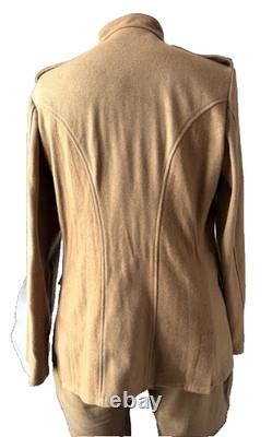 WW1 Canadian 1907 Khaki Stand Collar COLONEL Tunic Repro Large WithORIGINAL BADGES