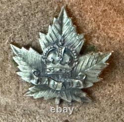 WW1 Canadian 1907 Khaki Stand Collar COLONEL Tunic Repro Large WithORIGINAL BADGES