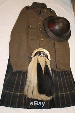 WW1 Canadian CEF 16th Btn Canadian Scottish Uniform Grouping Lot