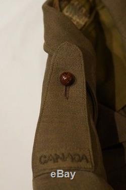 WW1 Canadian CEF Officers Cuff Rank Tunic Uniform Named