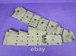 WW1 Cartridge Belt (Mills) Rimmed Eagle Snap Pea Green