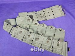 WW1 Cartridge Belt (Mills) Rimmed Eagle Snap Pea Green