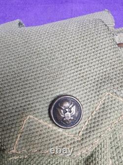 WW1 Cartridge Belt (Mills) Rimmed Eagle Snap Pea Green