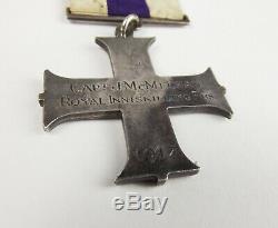 WW1 Cased Military Cross Medal With Collar Badges Capt. J. McMechan Royal I