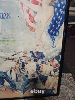 WW1 Clear The Way Buy Bonds fourth liberty loan Poster Christy lady liberty
