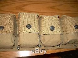 WW1 Combat Medics 10 Pouch Eagle Snapped Belt With Contents In Each Pouch