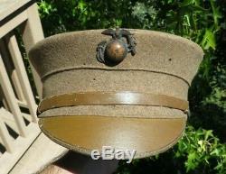 WW1 ERA USMC US Marine Corps Summer Dress Bell Crown Cap Hat Cover with EGA