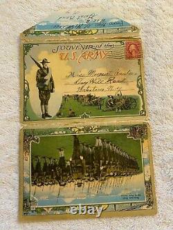 WW1 Era- Curt Teich & Co. The U. S. Army Series of 22 Complete Cards Postcards