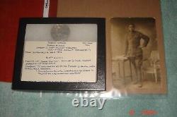 WW1 French Carte Postale From a U. S. Army Buffalo Soldier And His Dog Tag