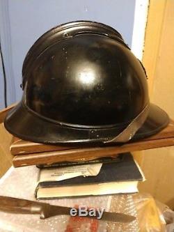 WW1 French Infantry Army M15 Adrian Helmet Complete BLACK