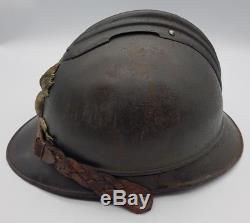 WW1 French Officers Ecole Speciale Militaire 1st Type M1915 Adrian helmet LOOK