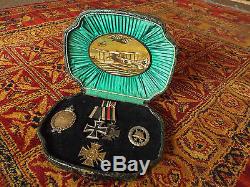 Ww1 German Imperial Naval Pilot Badge Iron Cross Flanders Boxed Medal Group