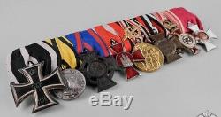 WW1 GERMAN Medal Bar 8 place enamel IRON CROSS FA Enamel FJ