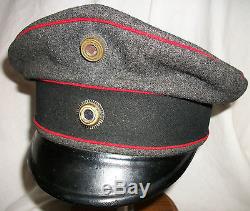 WW1 GERMAN OFFICER'S FIELD CAP. ARTILLERY OR PIONEER. PRUSSIAN. ORIGINAL