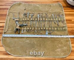 WW1 General Surgery / GYN Field Kit in Canvas Roll
