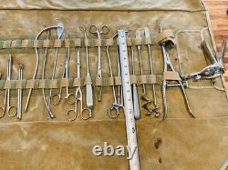 WW1 General Surgery / GYN Field Kit in Canvas Roll