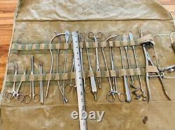 WW1 General Surgery / GYN Field Kit in Canvas Roll