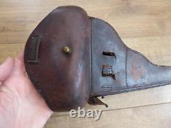 WW1 Genuine Luger Artillery Holster, dated 1915, leather holster only
