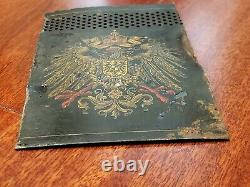 WW1 German Kingdom of Prussia Crest Eagle flag coat of arms flag old war metal