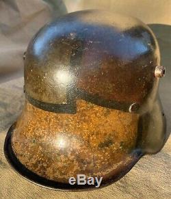 WW1 German M16 Camouflage Steel Helmet, Mimikri ET66 original