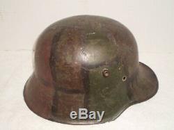 WW1 German M17 Camo helmet, si66, shell, original