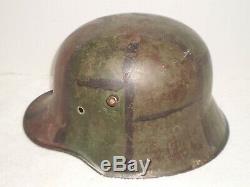 WW1 German M17 Camo helmet, si66, shell, original